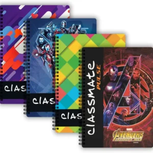 Classmate Pulse 1 Subject (240 X 180 mm) Spiral B5 Notebook Unruled 180 Pages  (Multicolor, Pack of 4)
