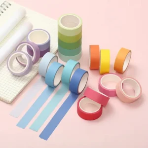 triple paper Single Side Not Applicable Masking Tape Cute Washi Tape Set Washi Tape Set (Manual)  (Set of 12, Multicolor)