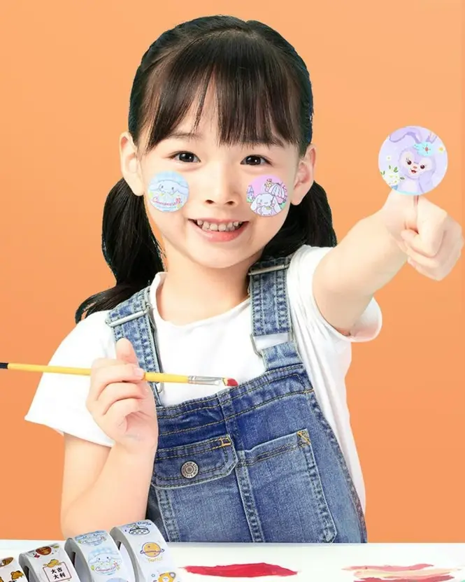 DCELLA Cute Space Rocket Art Craft Items Washi Tape Set Self Adhesive Sticker for Project Theme Stickers (Manual) (Set of 1, Multicolor) - Image 3