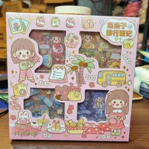 Posh store 15 inch Girl Theme Stickers 100 Sheet Stickers AA (Girl Theme Stickers for Kids) Non-Reusable Sticker  (Pack of 1)