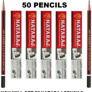 golajitraders NATRAJ RED COVER PENCIL ?? PACK OF 50 Pencil  (Set of 50, Black)