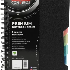 LUXOR Single Ruled A5-300 A5 Notebook Single Ruled 300 Pages  (Black)