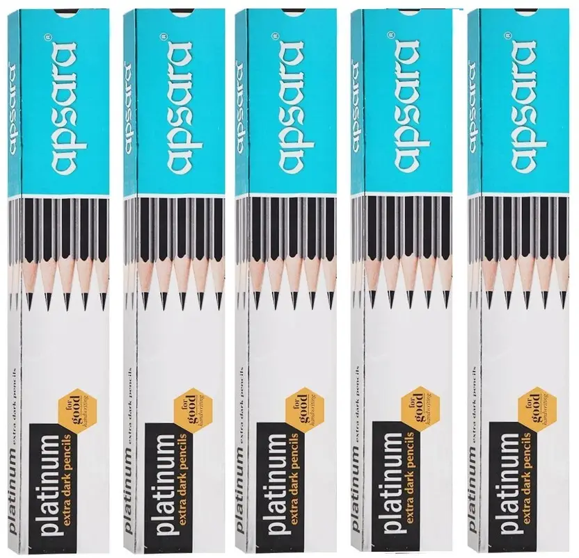 APSARA Platinum Extra Dark Pencil Pencil  (Set of 50, Multicolor)