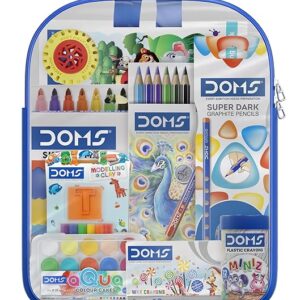 Doms Jonior Art Kit | Comes With Transparent Zipper Bag | Perfect Value Pack | Kit For School Essentials