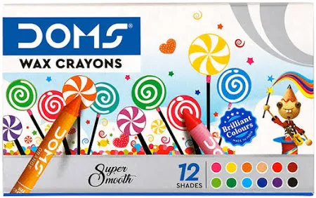 DOMS 10 Shades Plastic Crayons