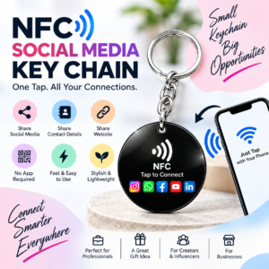 NFC Social Media Key Chain